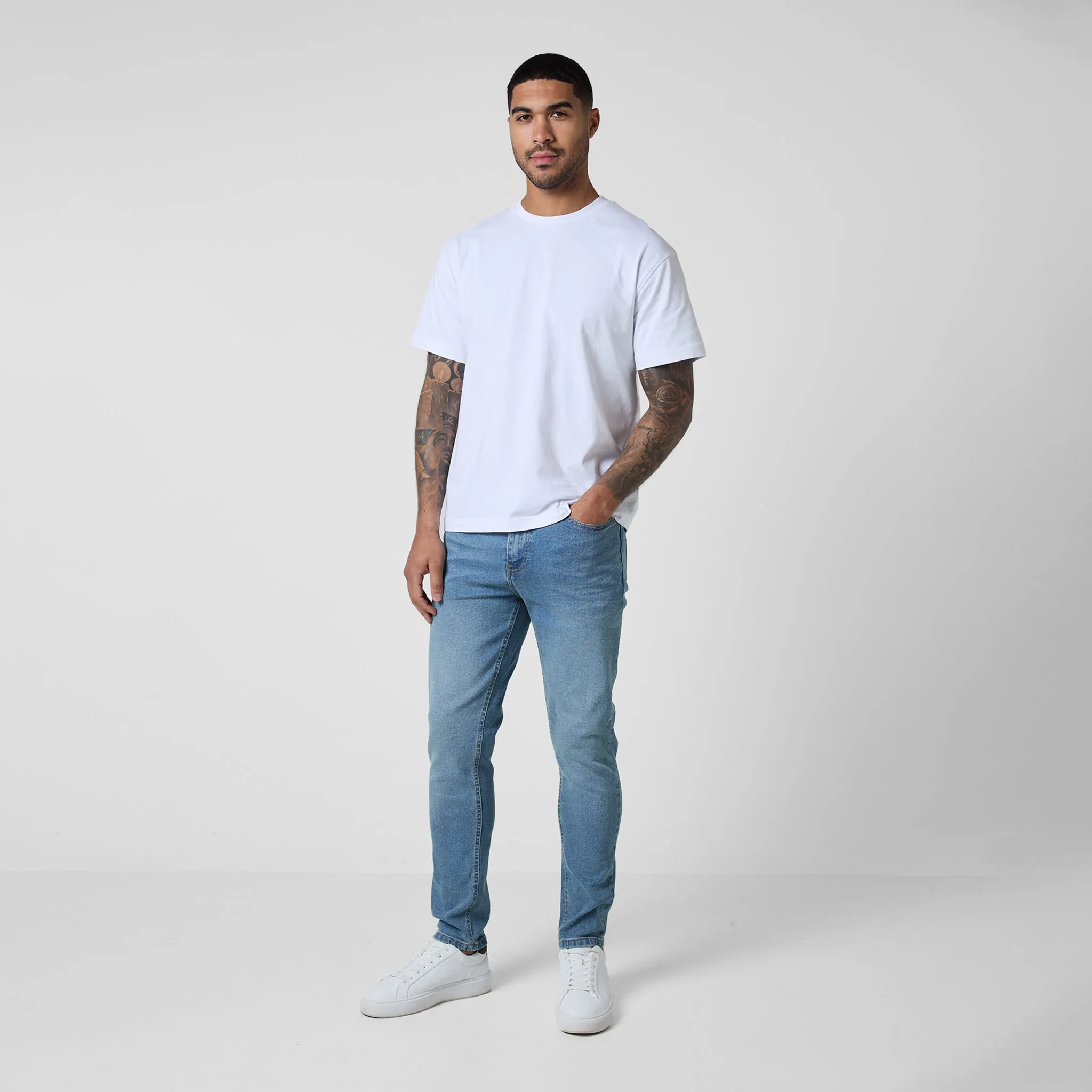 2-Pack Slim Fit Denim Jeans | Mid Blue Wash Light Blue Wash
