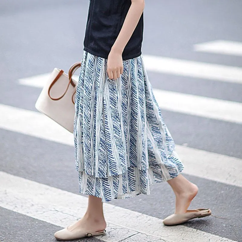3/4 Length Printed Palazzo Pants