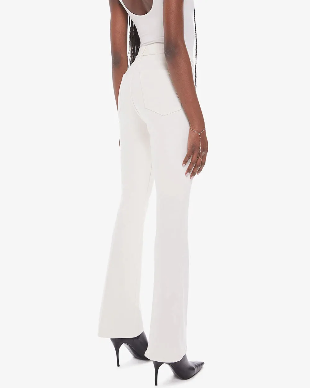 Antique White High Waisted Weekender Skimp Slip Bootcut Jeans