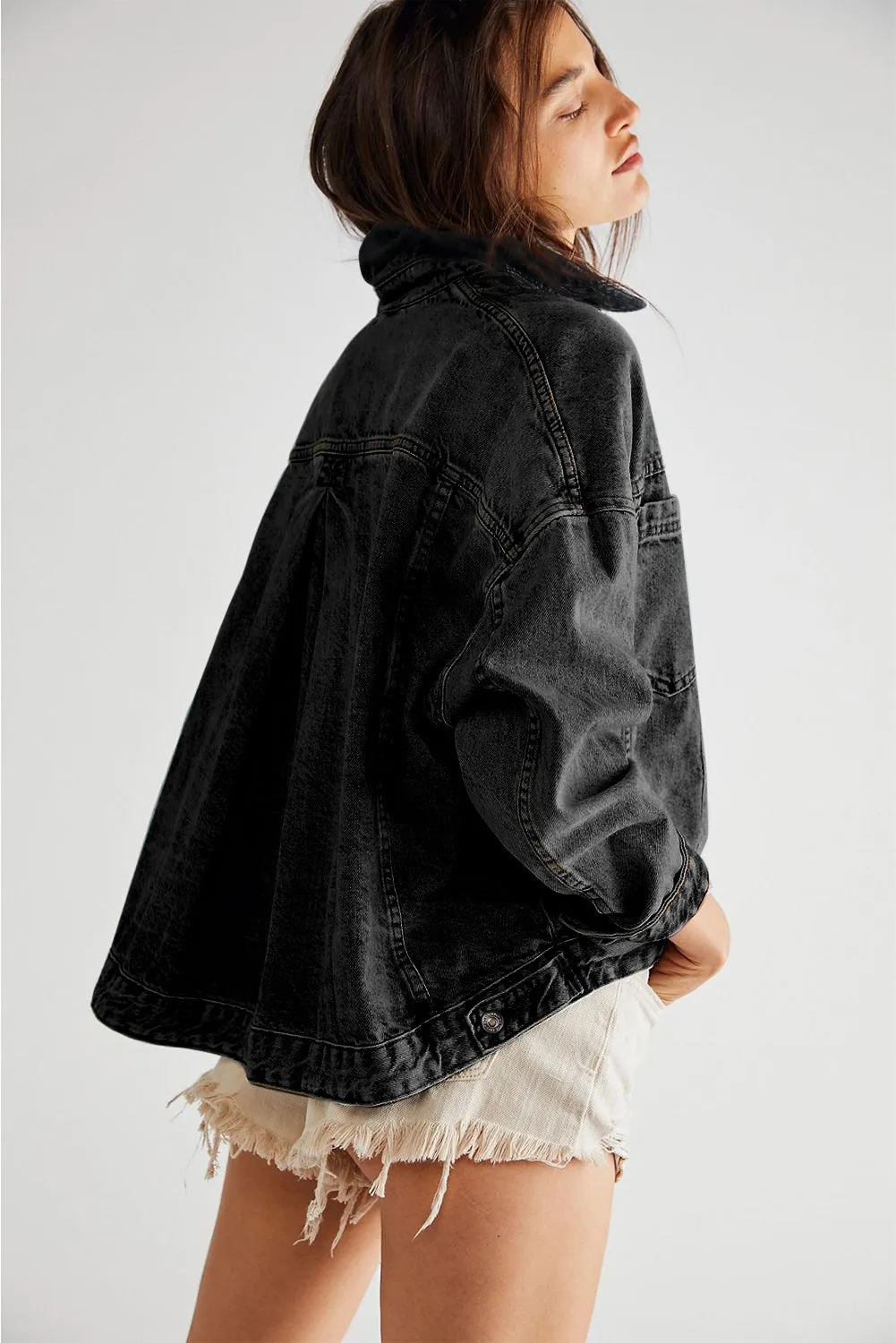 Black Denim Trucker Jacket