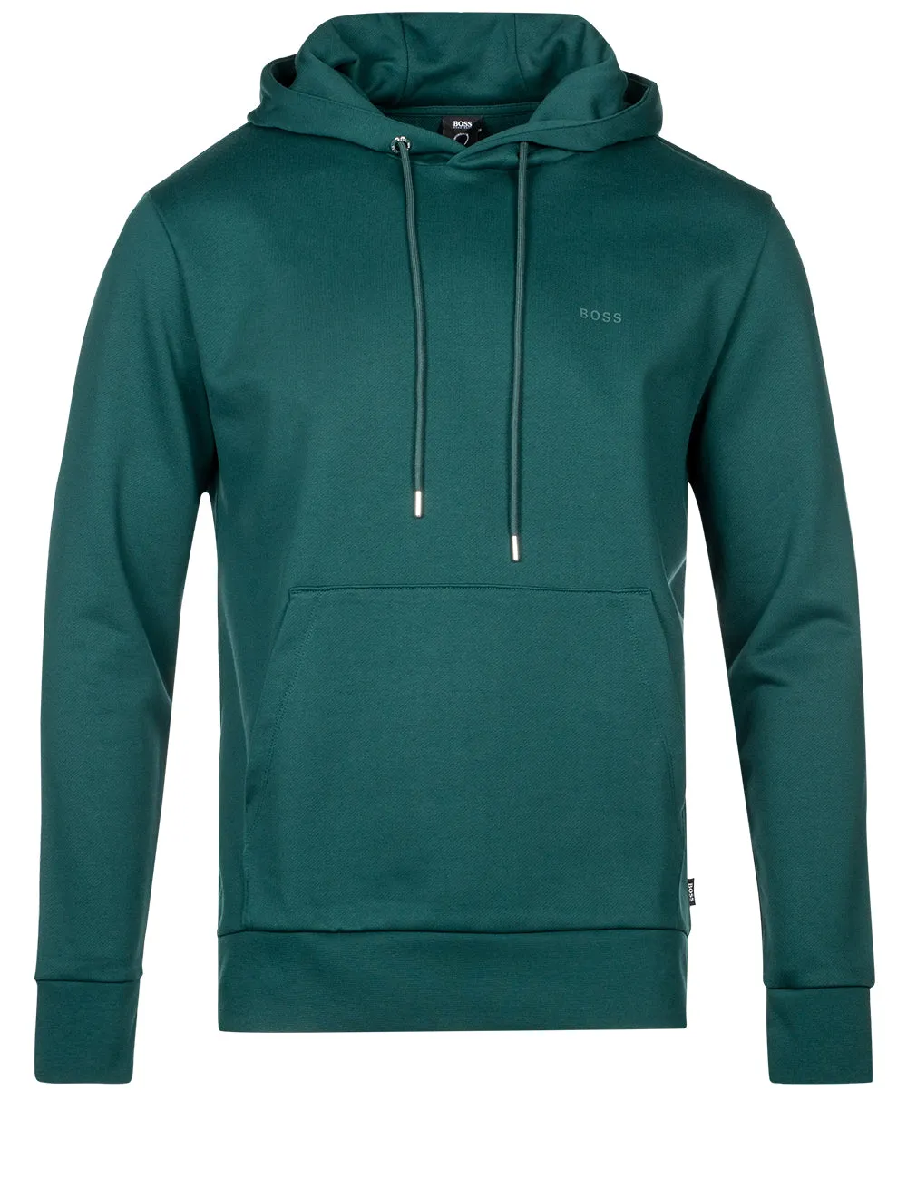 Black Relaxed-Fit Hooded Sweatshirt Green