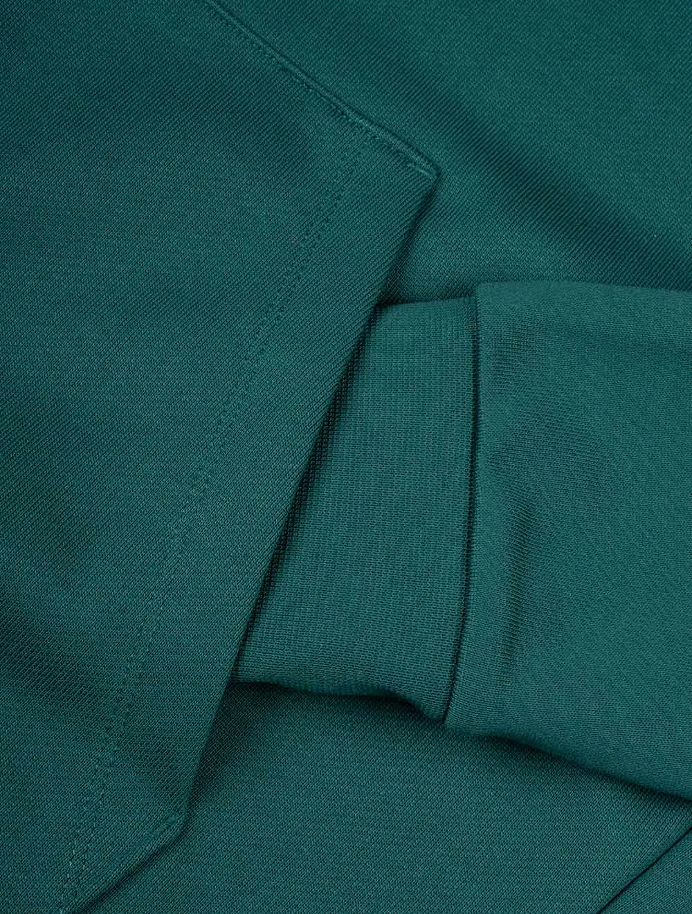 Black Relaxed-Fit Hooded Sweatshirt Green