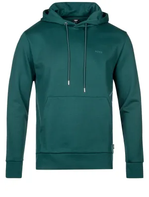Black Relaxed-Fit Hooded Sweatshirt Green