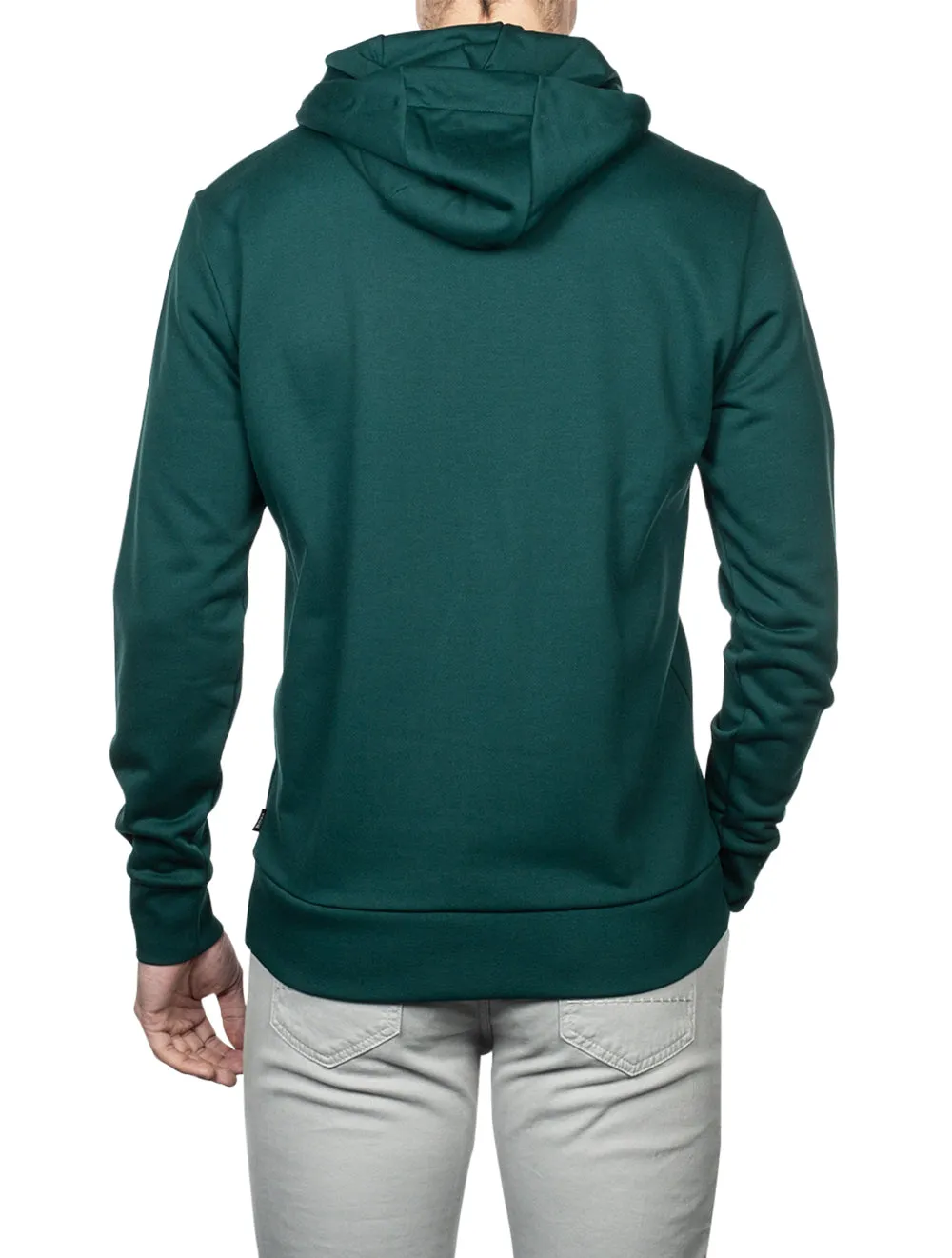Black Relaxed-Fit Hooded Sweatshirt Green