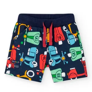 BOB Scooter Printed Navy Blue Shorts Boys