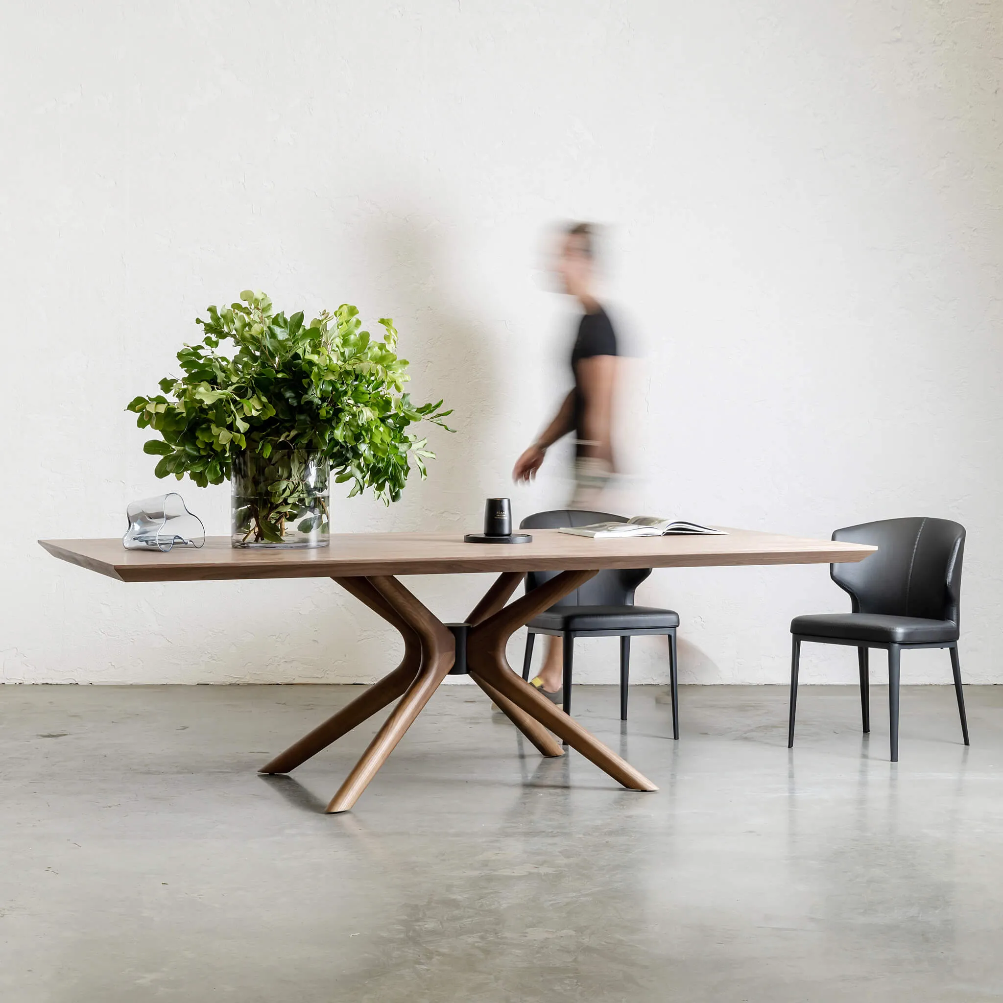 BRETON DINING TABLE  |  DEEP WALNUT WOOD GRAIN  |  240CM