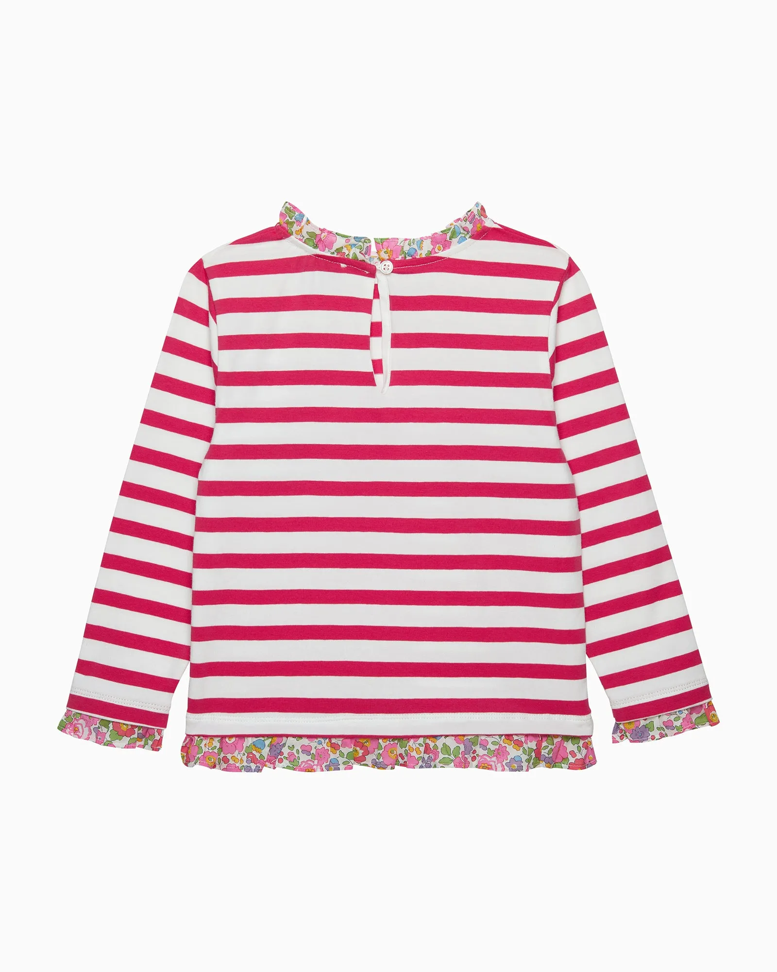 Breton Long-Sleeved Top in Pink Betsy