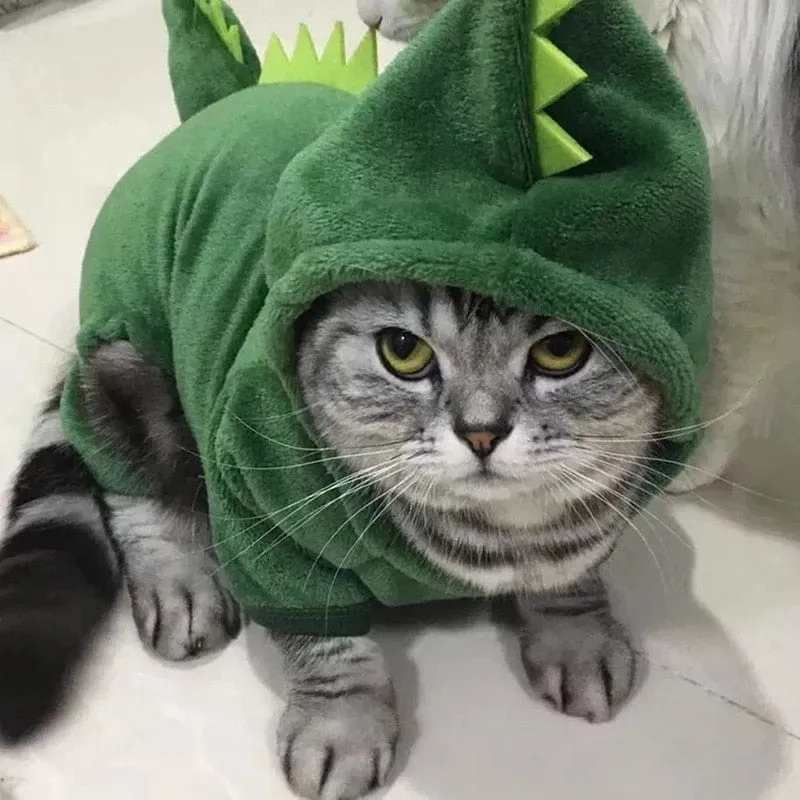 Cat Cozy Coat Dinosaur Costume