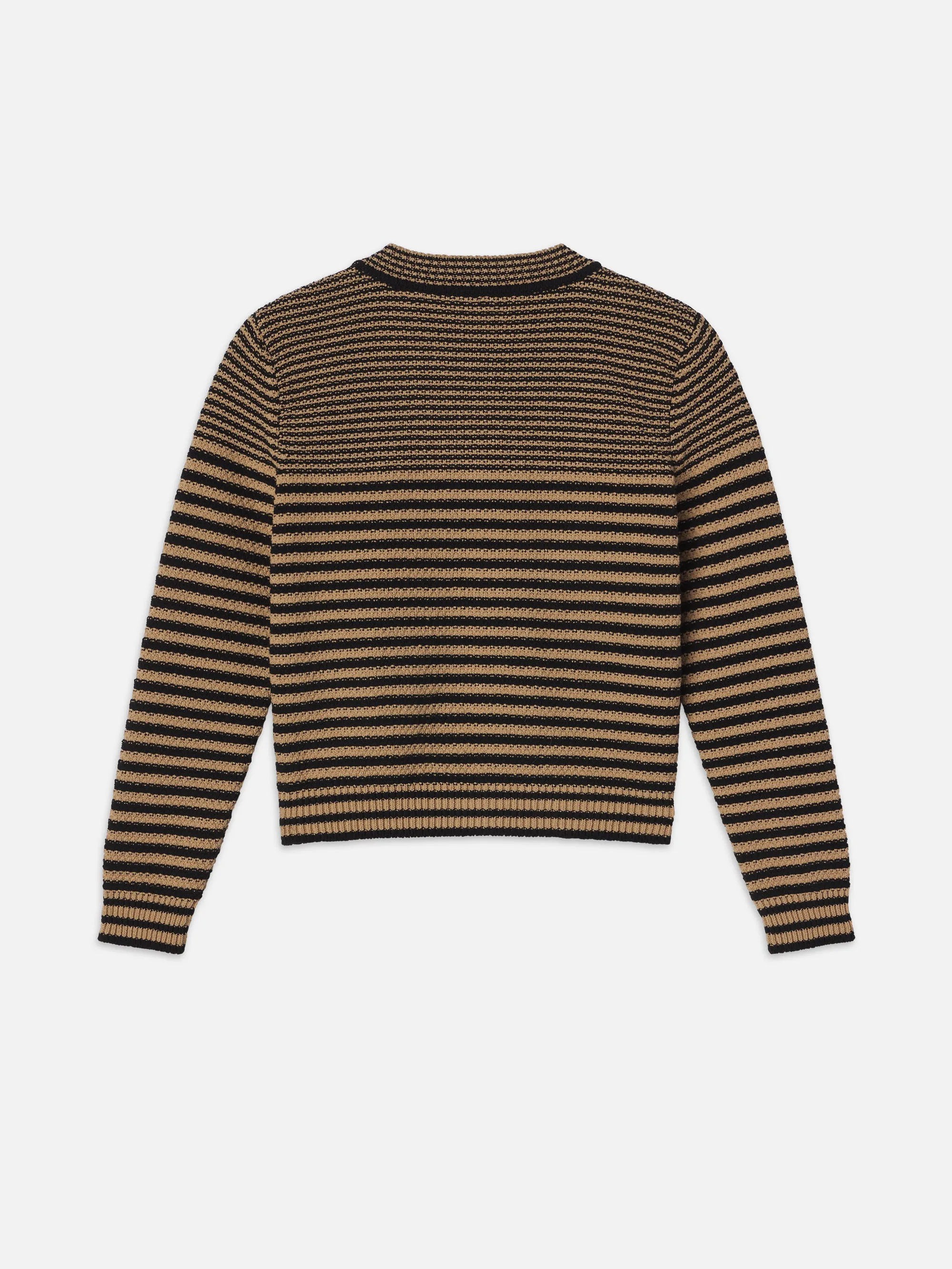 Compact Stripe Cardi -- Tan Multi