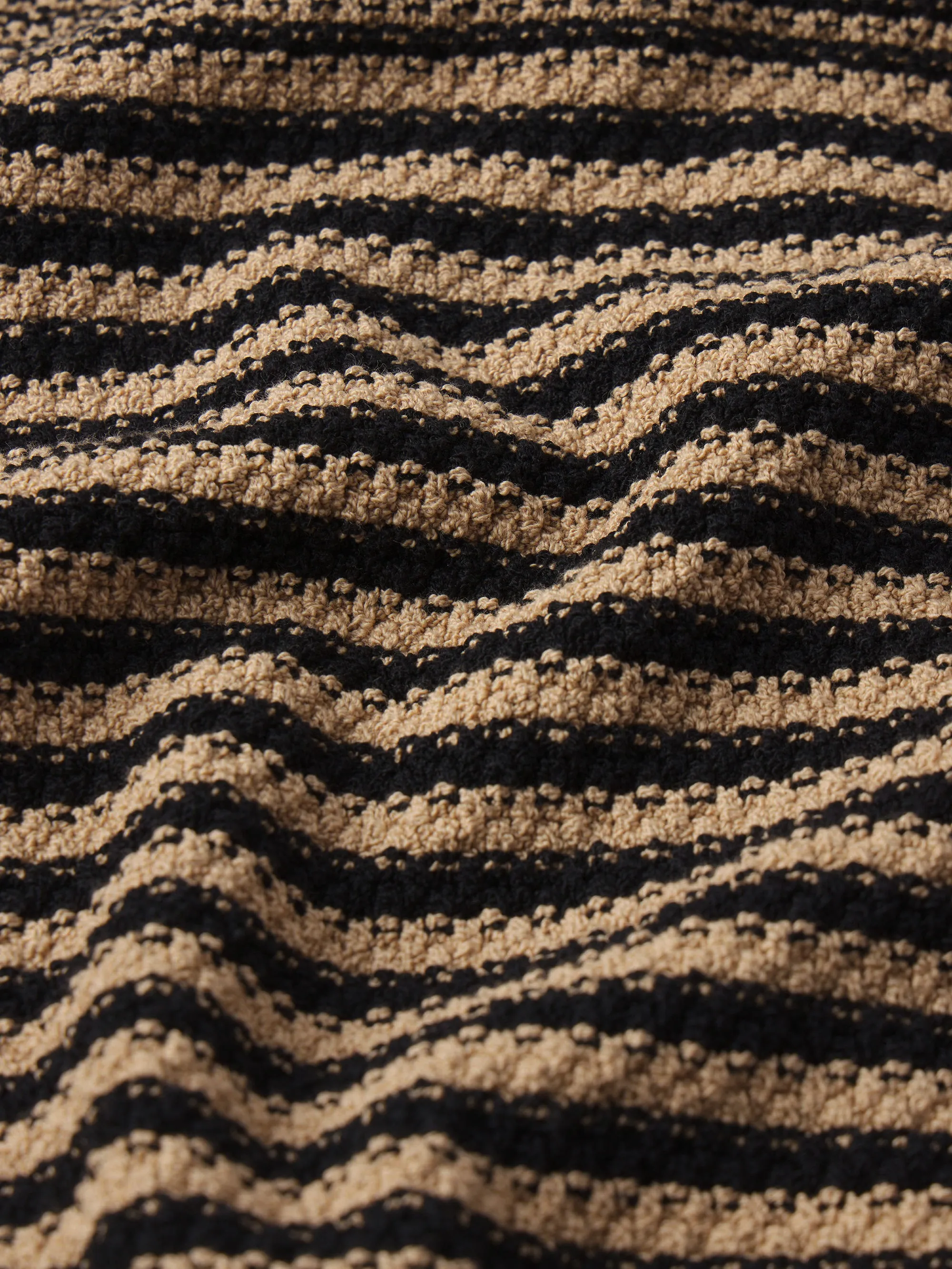 Compact Stripe Cardi -- Tan Multi