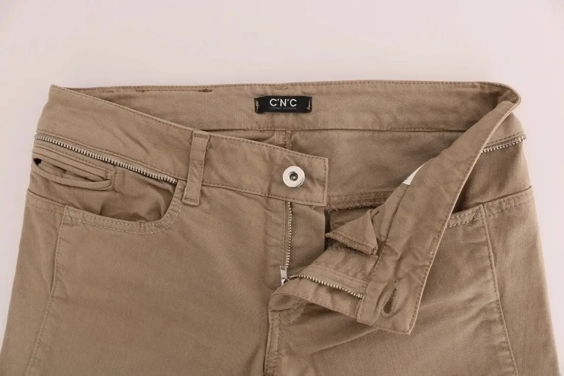 Costume National Beige Super Slim Fit Denim Delight