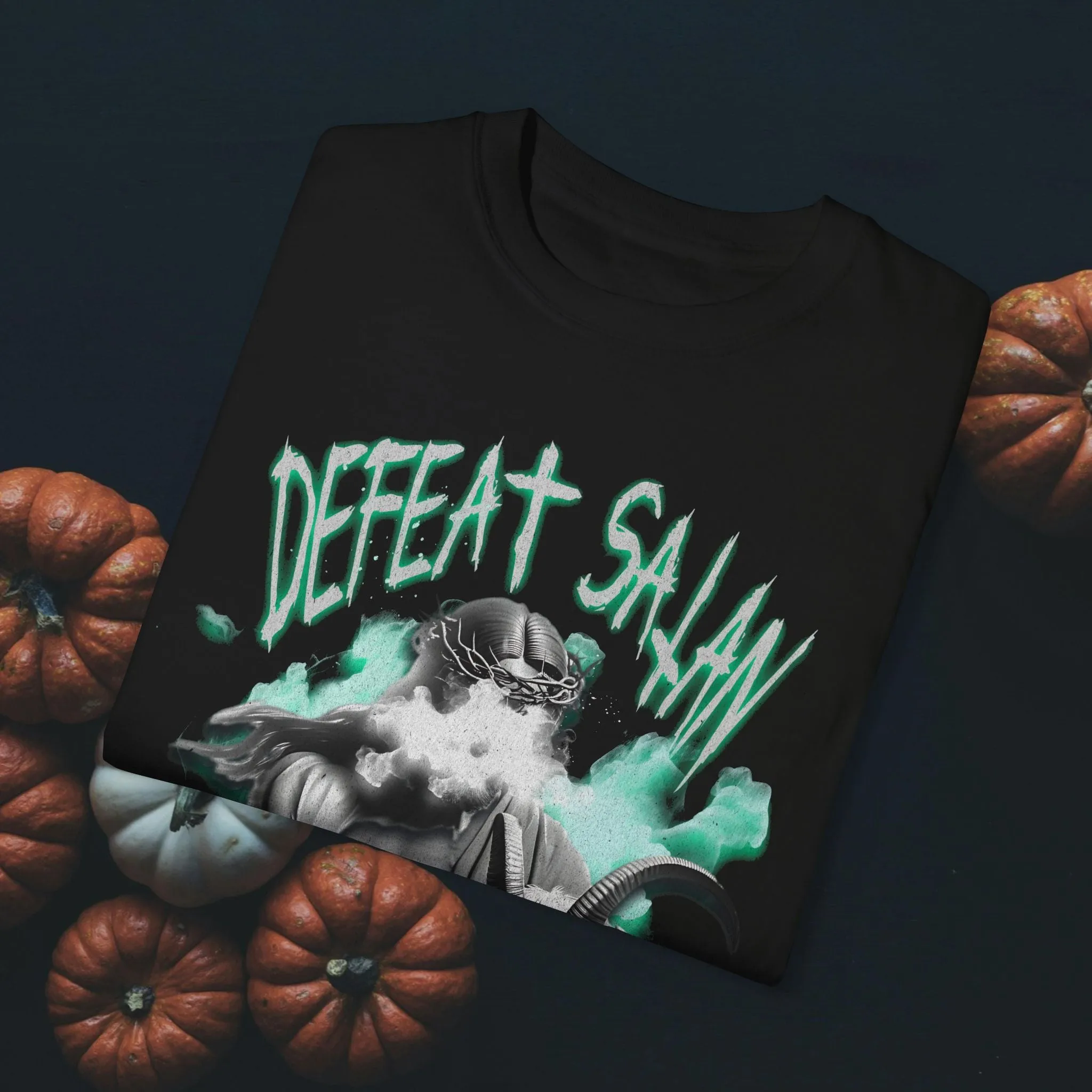 Defeat Satan Garment-Dyed T-shirt