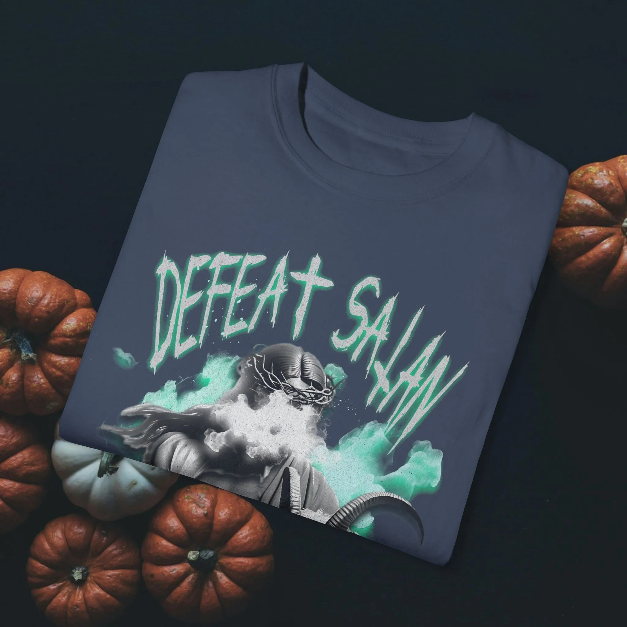 Defeat Satan Garment-Dyed T-shirt
