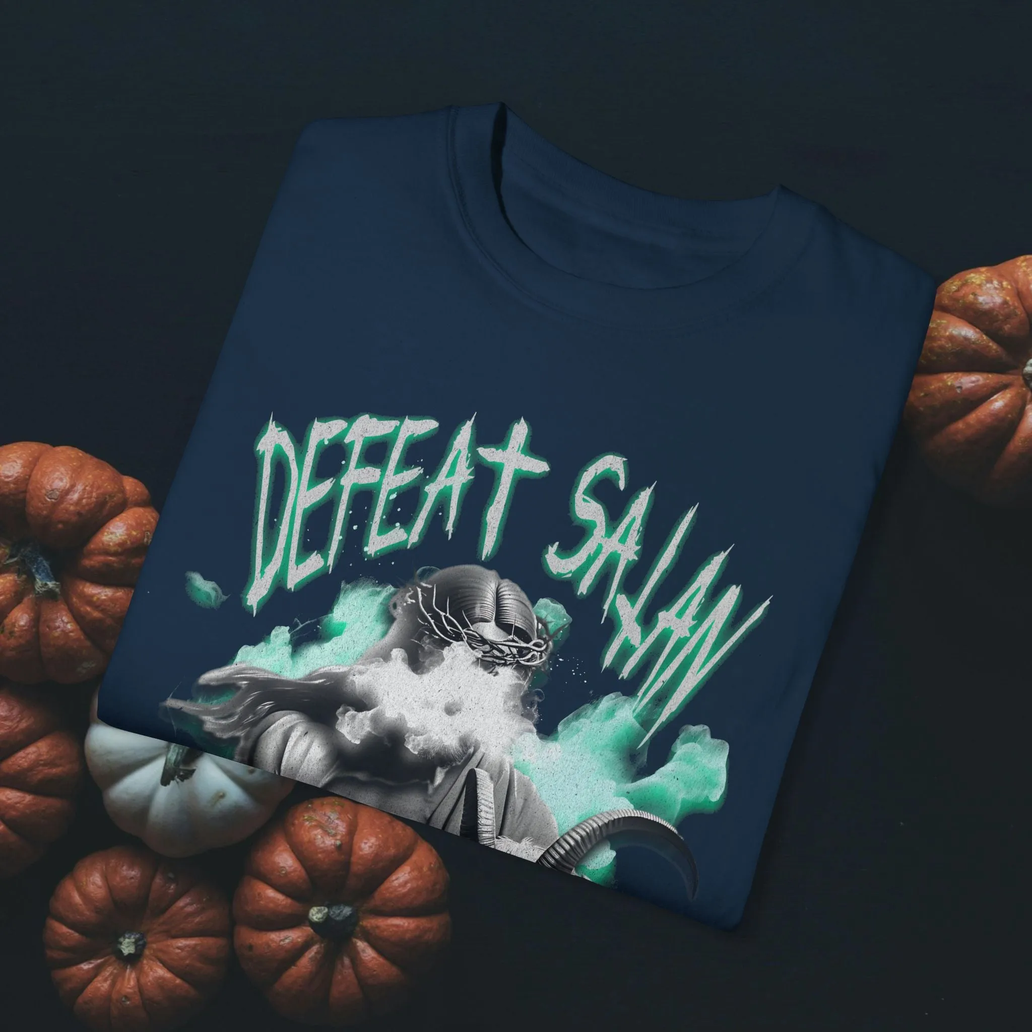 Defeat Satan Garment-Dyed T-shirt