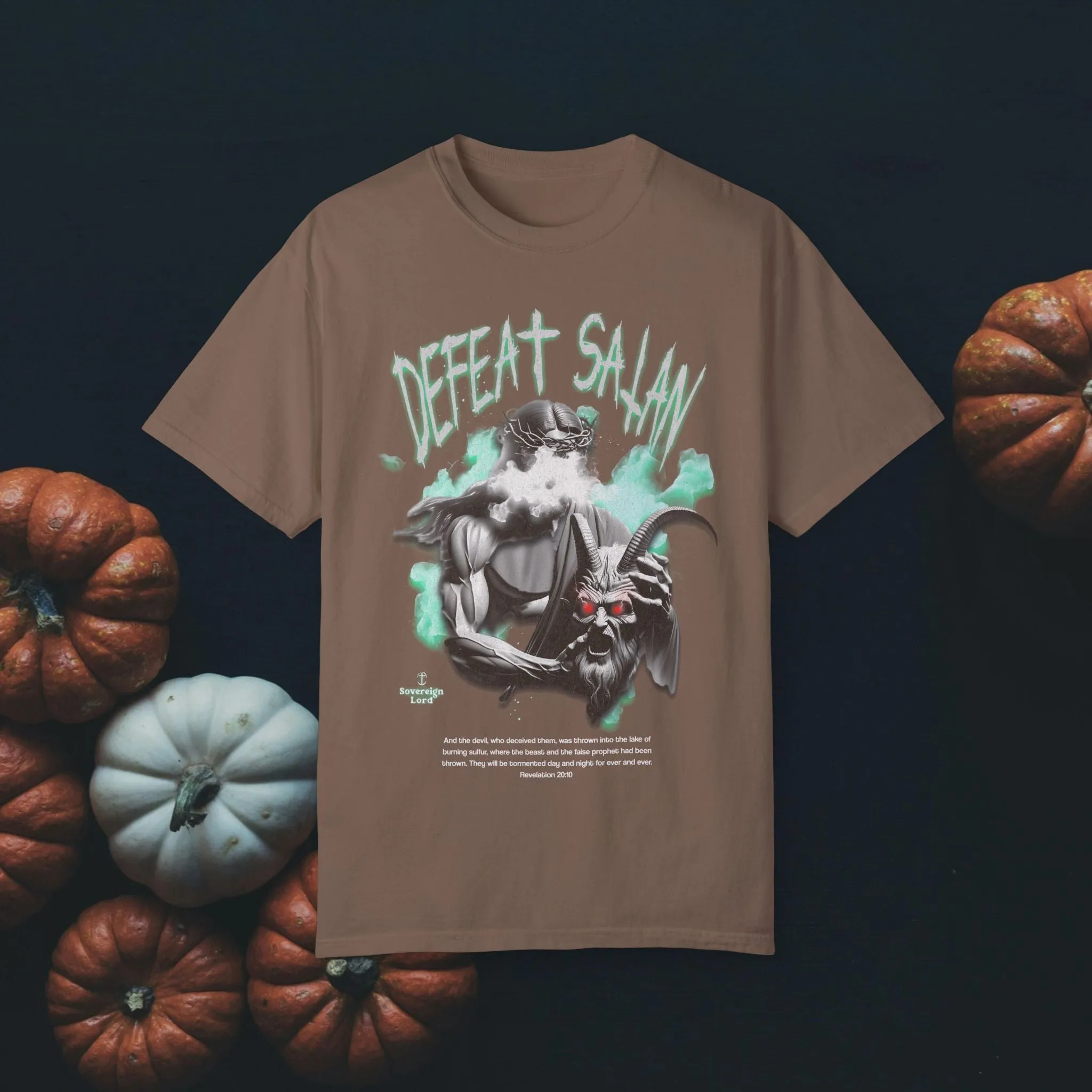 Defeat Satan Garment-Dyed T-shirt