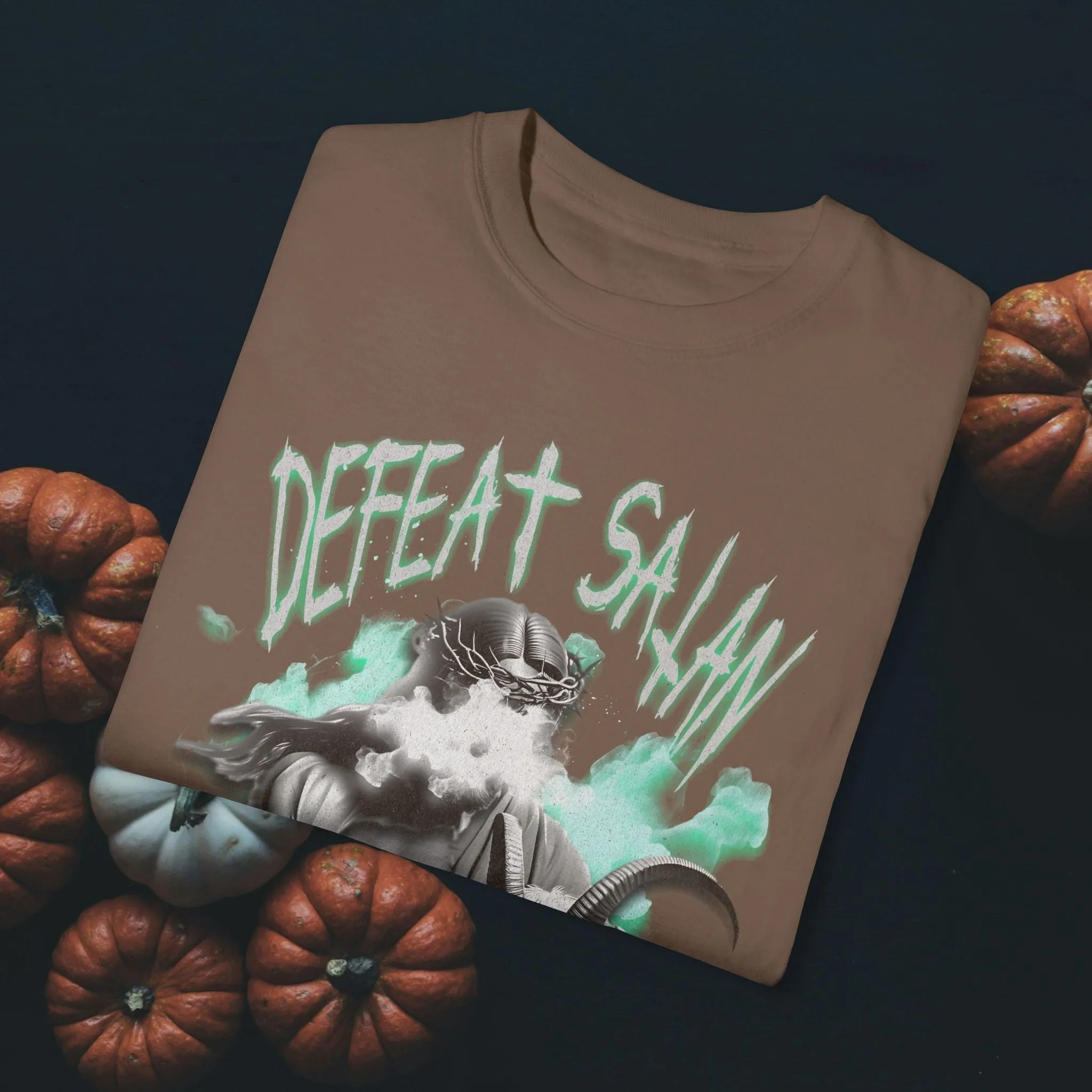 Defeat Satan Garment-Dyed T-shirt