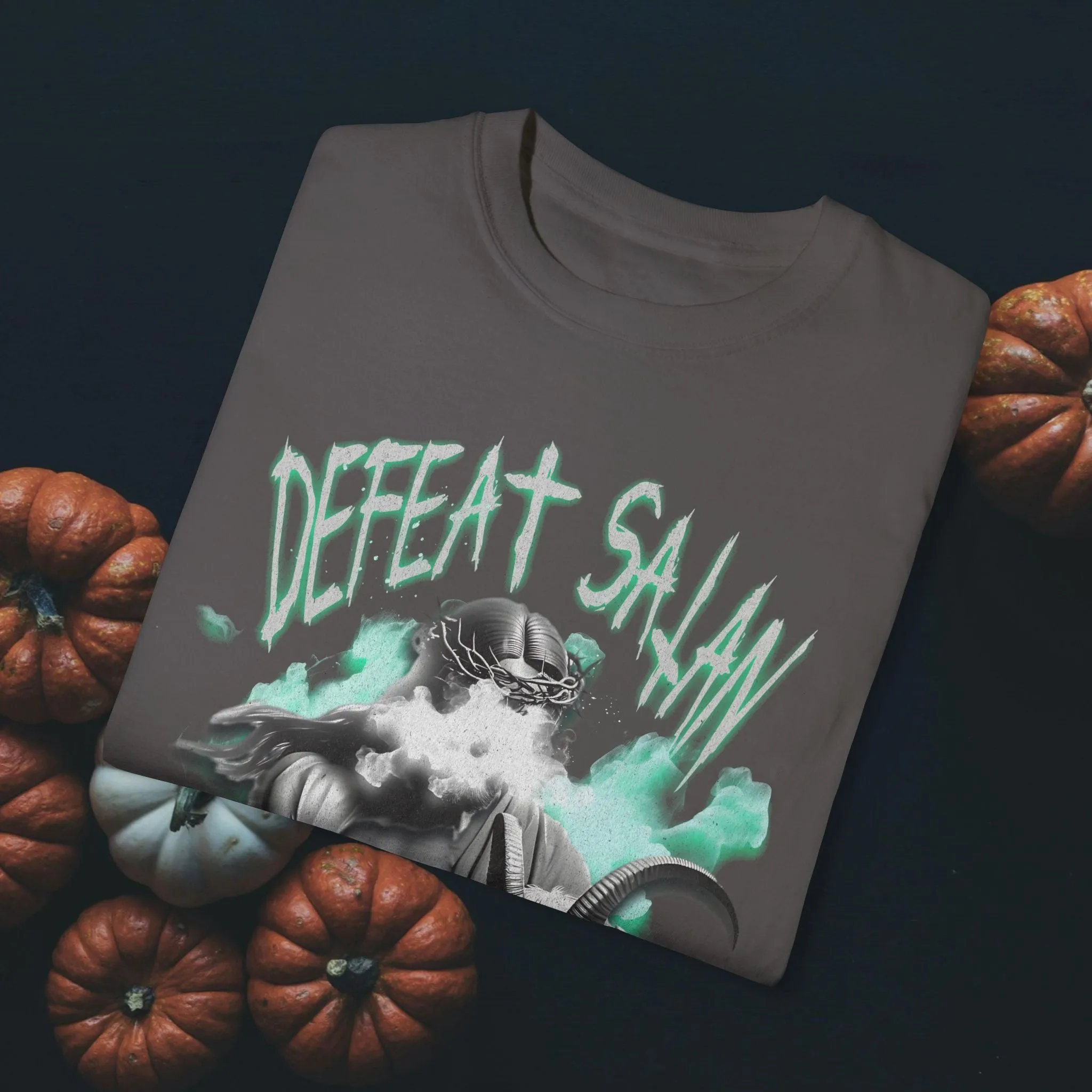 Defeat Satan Garment-Dyed T-shirt