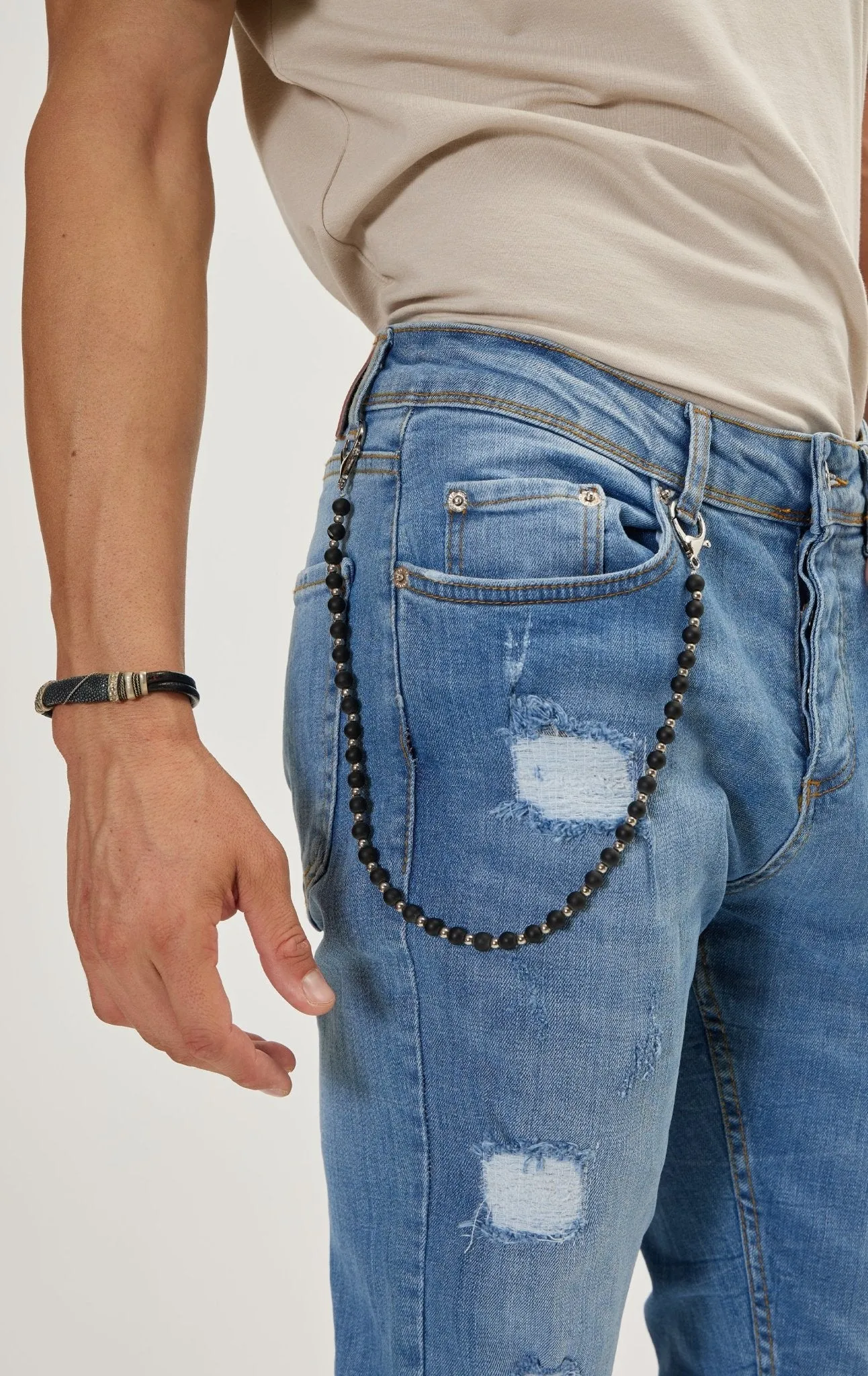 Distorted Slim Fit  Jeans - Dark Blue