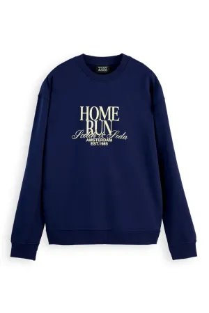 Front Artwork Relaxed Fit Sweatshirt (Navy) - 180471401