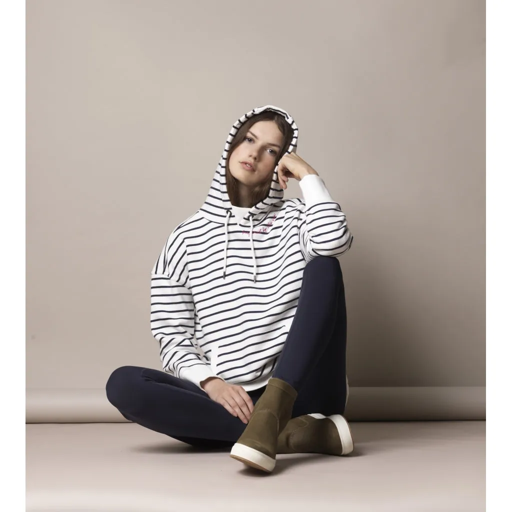 Hailey Sweatshirt - Pearl/SR Navy
