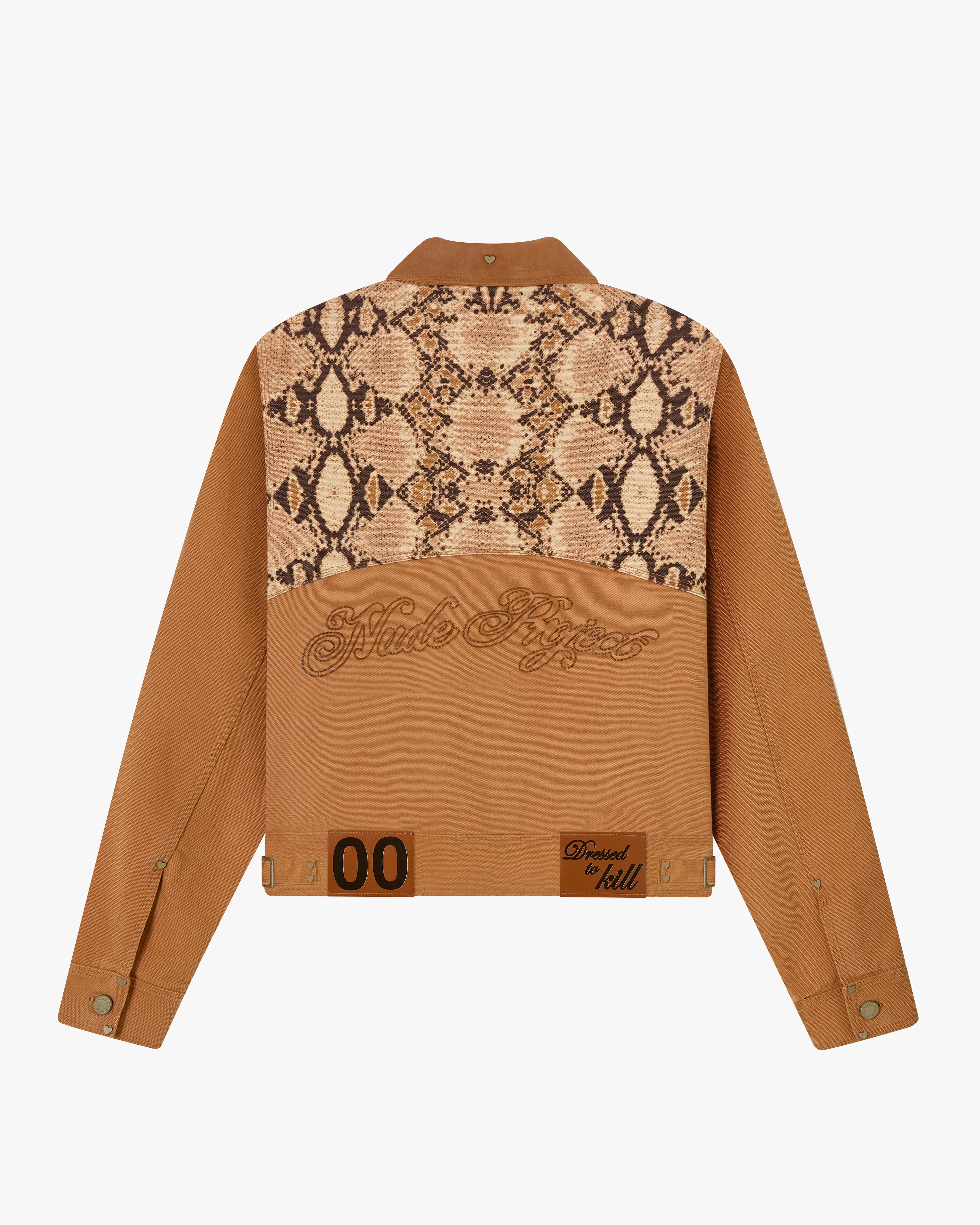 HEAVY CANVAS TRUCKER JACKET ANIMALIE