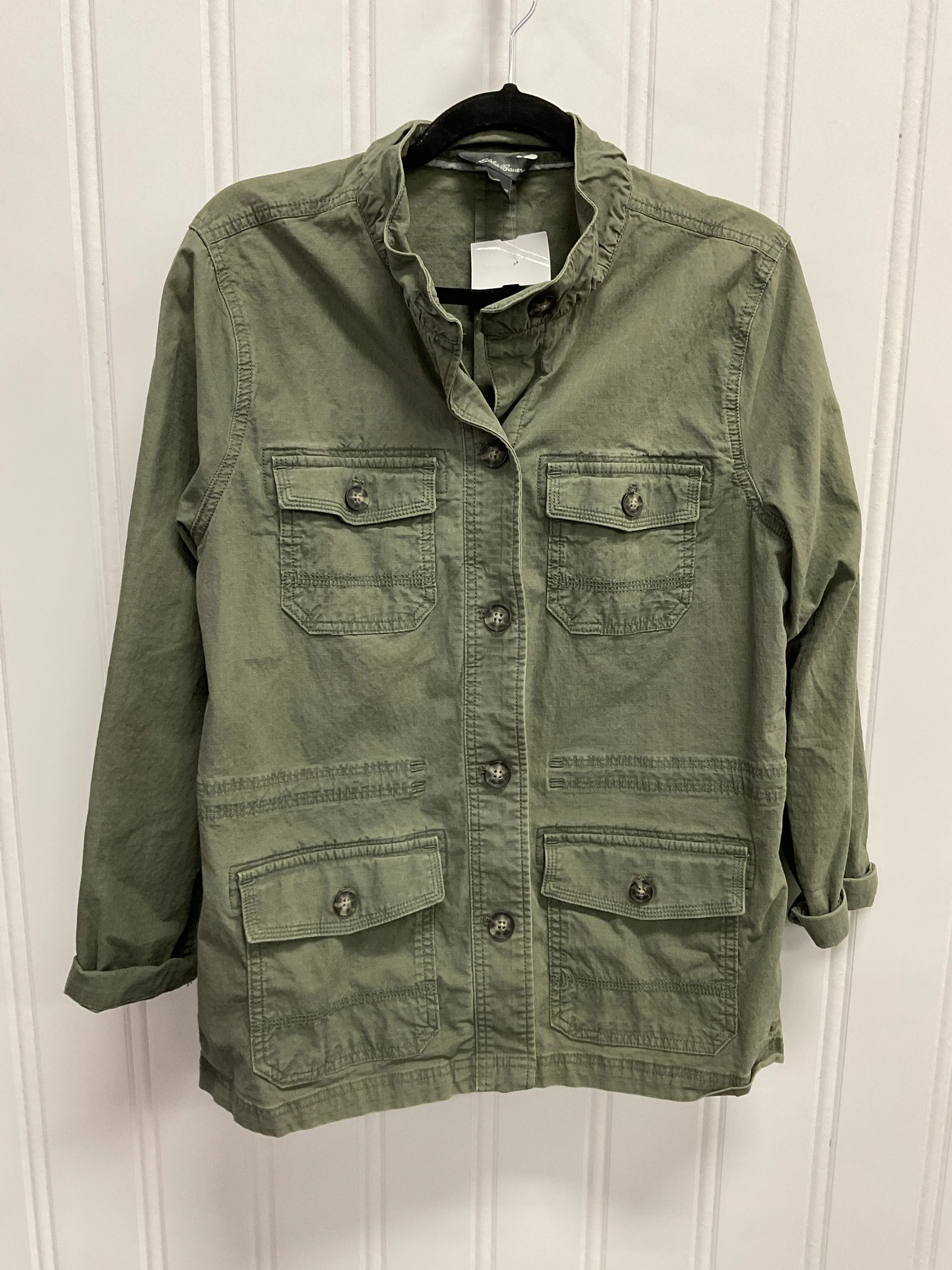 Jacket Utility By Eddie Bauer In Green, Size:L