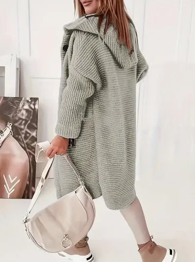 Knitted Hooded Coat