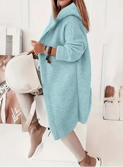 Knitted Hooded Coat