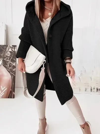Knitted Hooded Coat