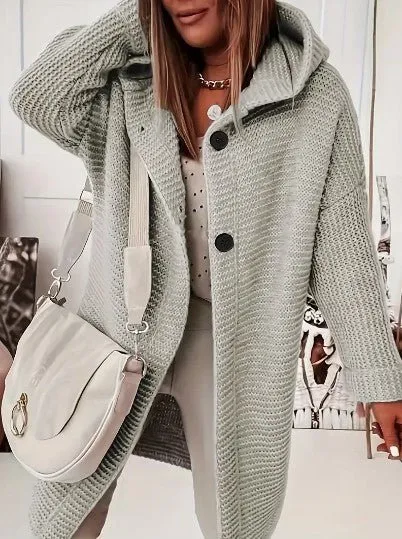 Knitted Hooded Coat