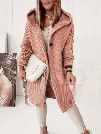 Knitted Hooded Coat