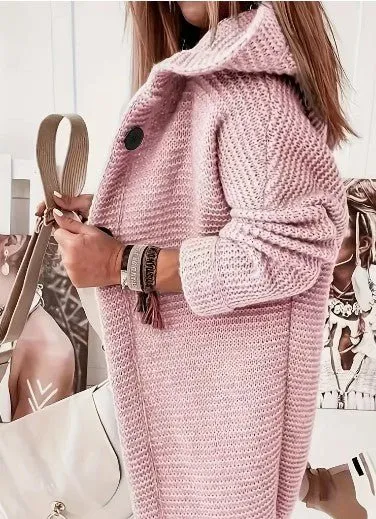 Knitted Hooded Coat