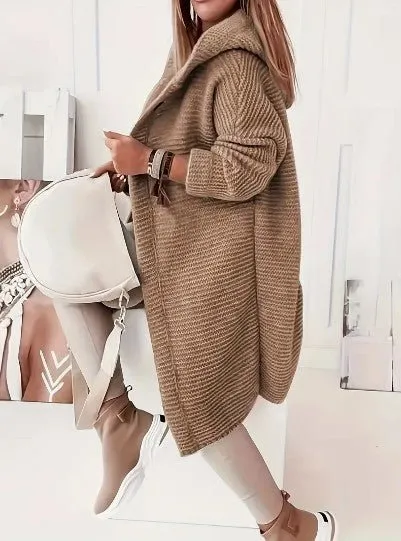 Knitted Hooded Coat