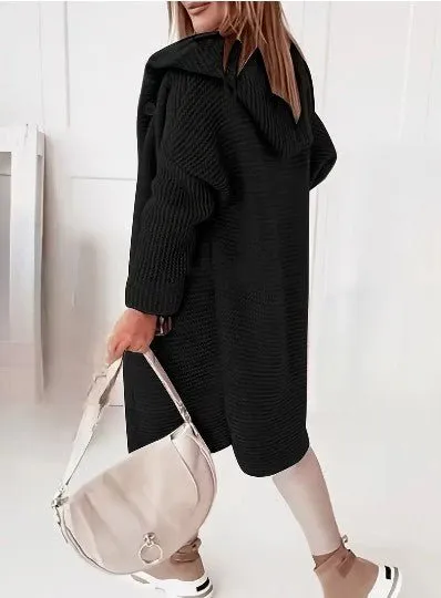Knitted Hooded Coat