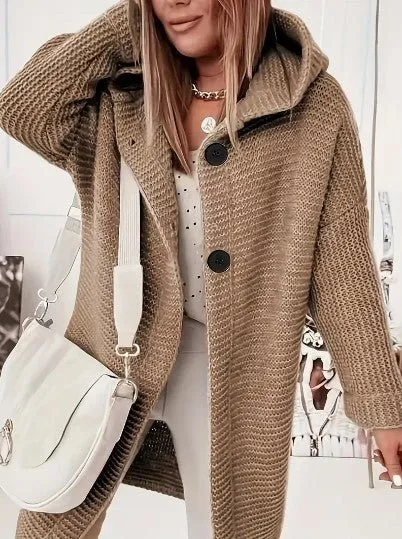Knitted Hooded Coat