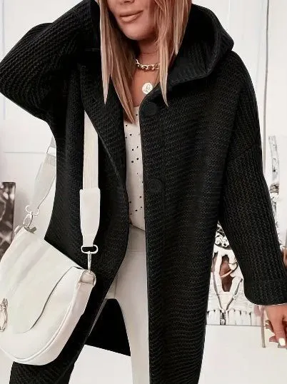 Knitted Hooded Coat