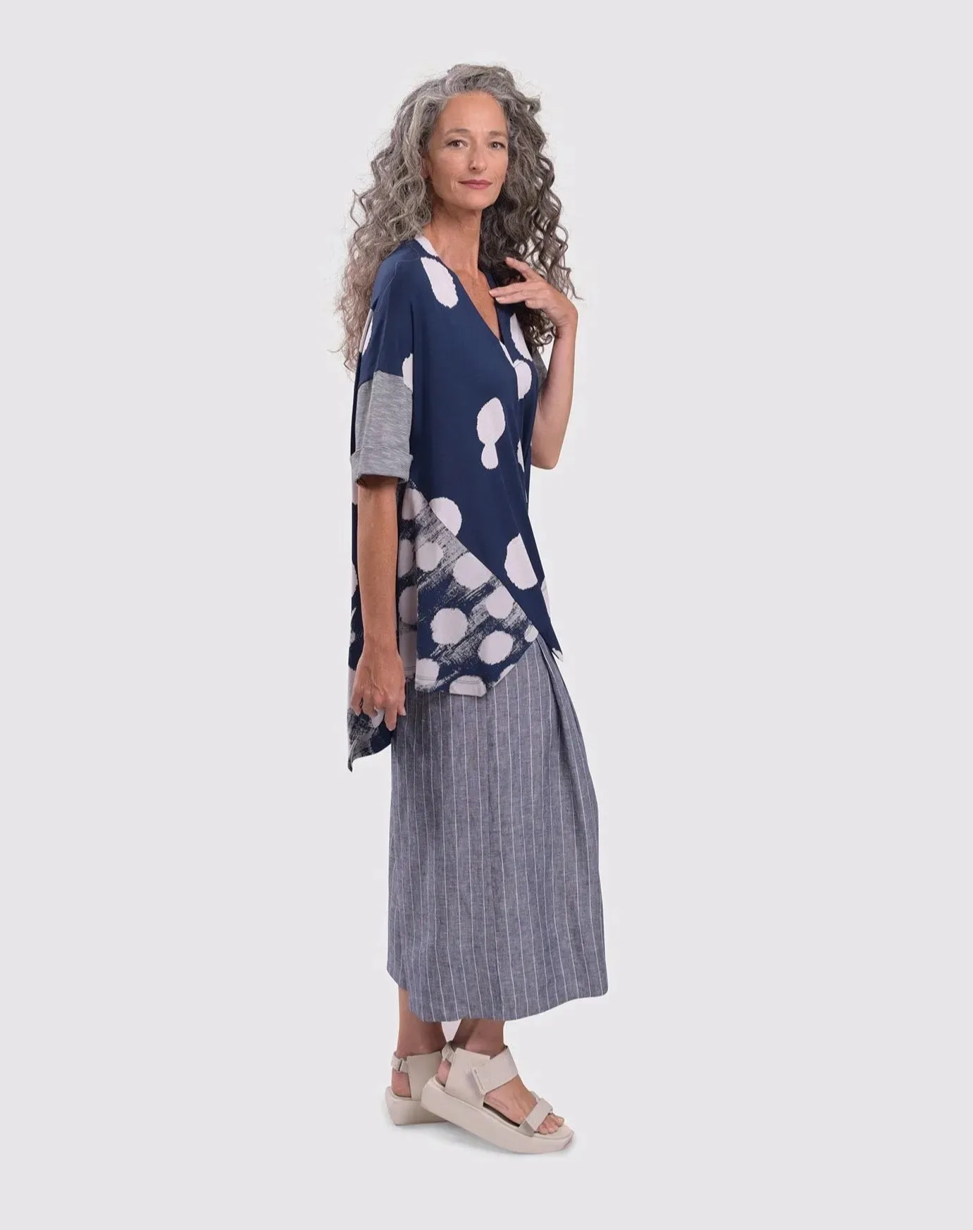 Linea Palazzo Crop Pants, Sky