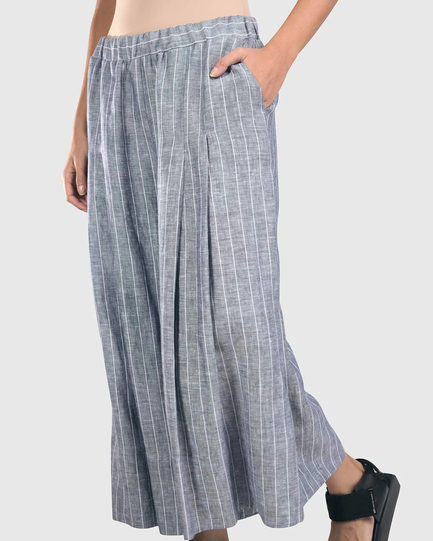 Linea Palazzo Crop Pants, Sky