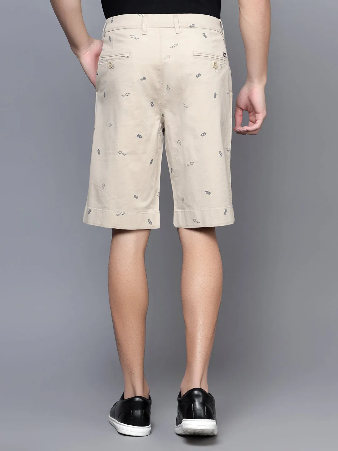 Men Beige Bermuda Shorts