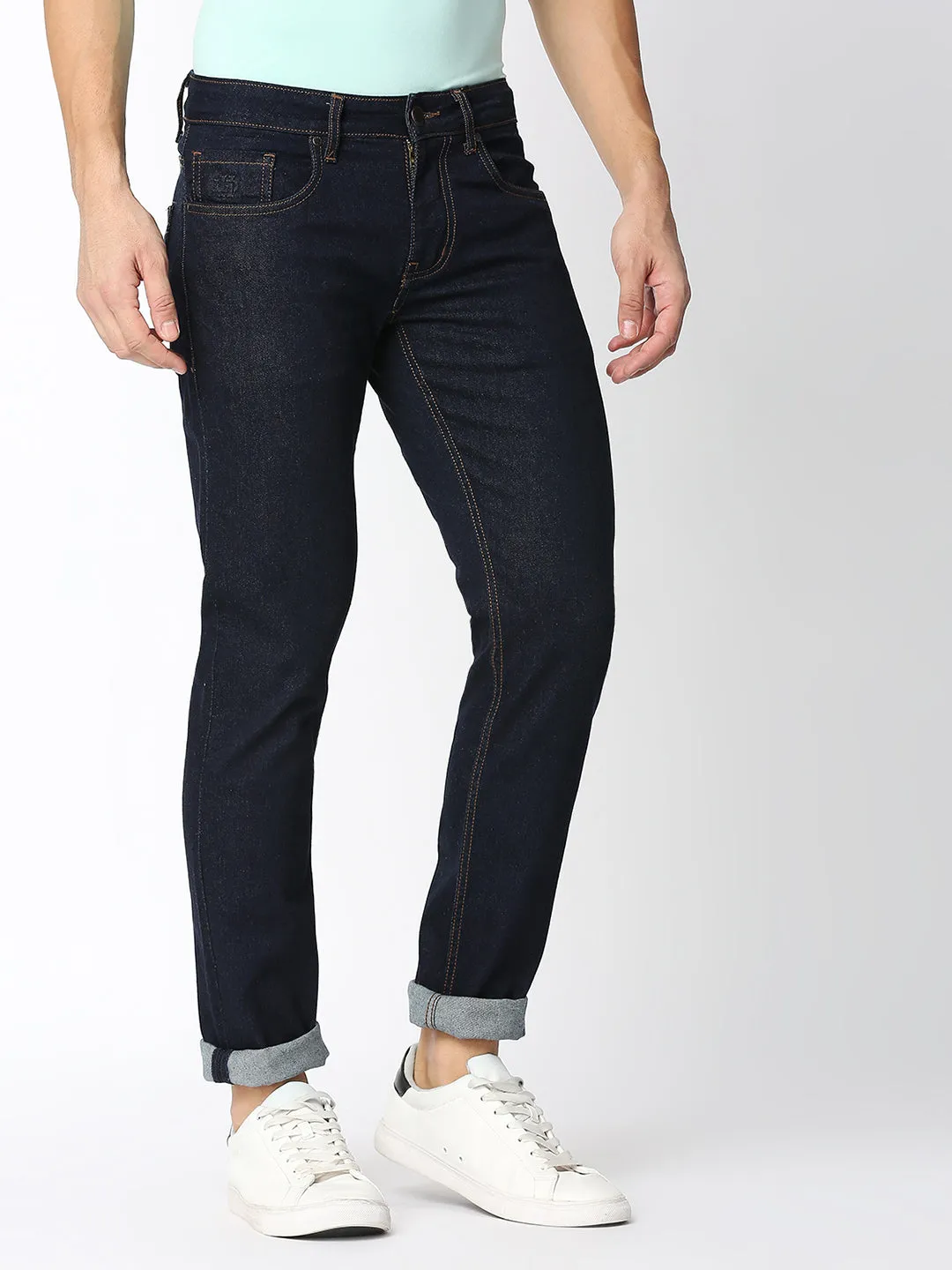 Mid Blue Indigo Stretch Jeans
