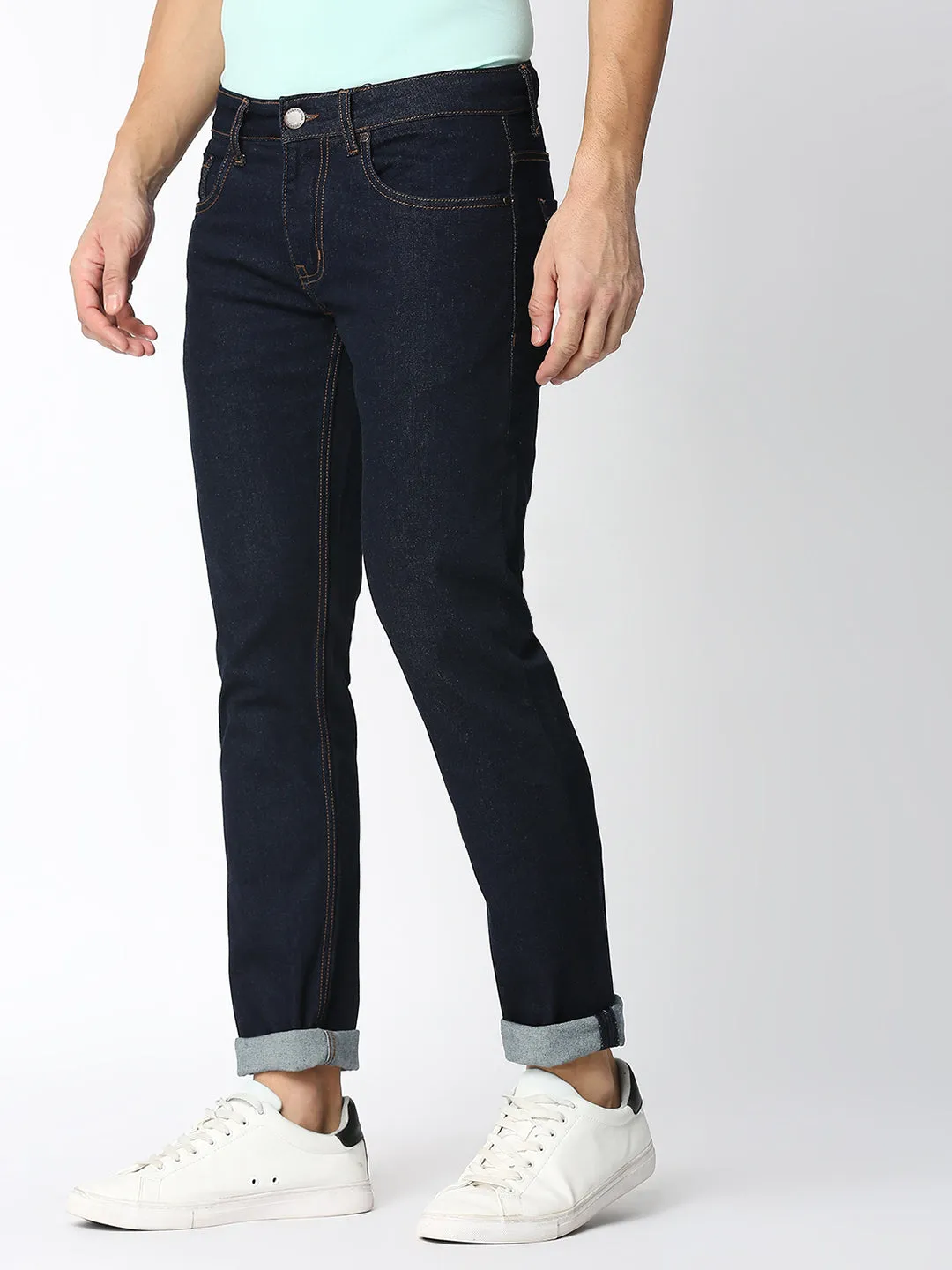 Mid Blue Indigo Stretch Jeans