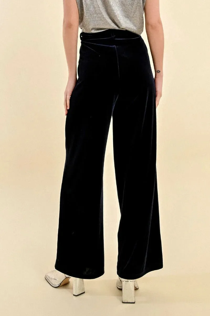 Molly Bracken Flowing Velvet Panne Pant