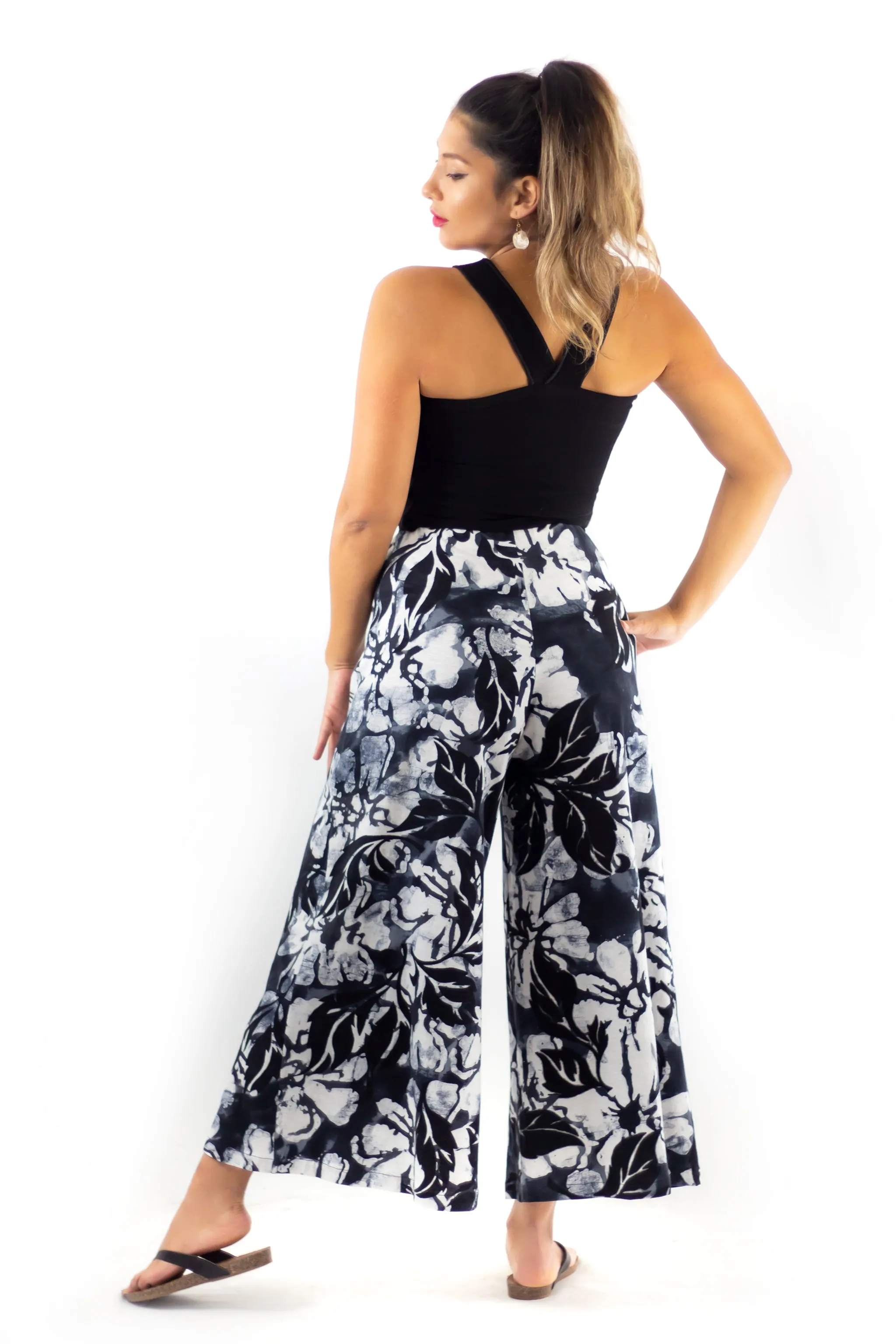 Palazzo Crop Pants - Hula Nights