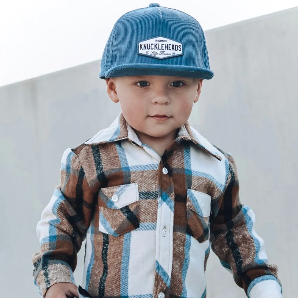 Parker Blue Corduroy Trucker Hat