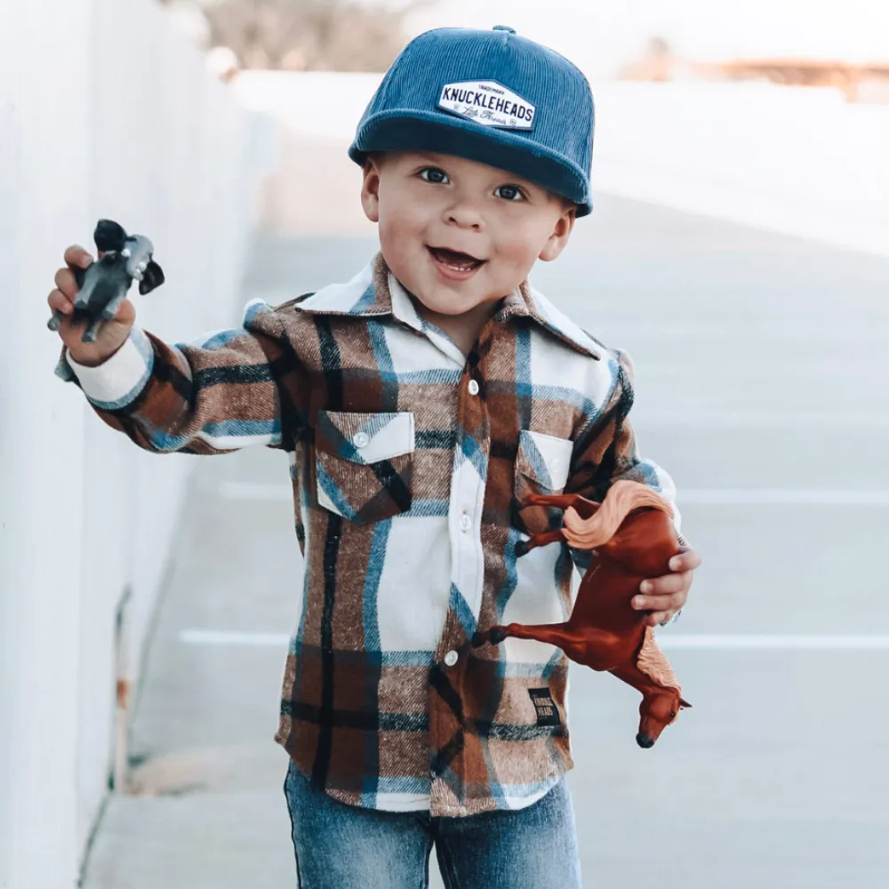 Parker Blue Corduroy Trucker Hat