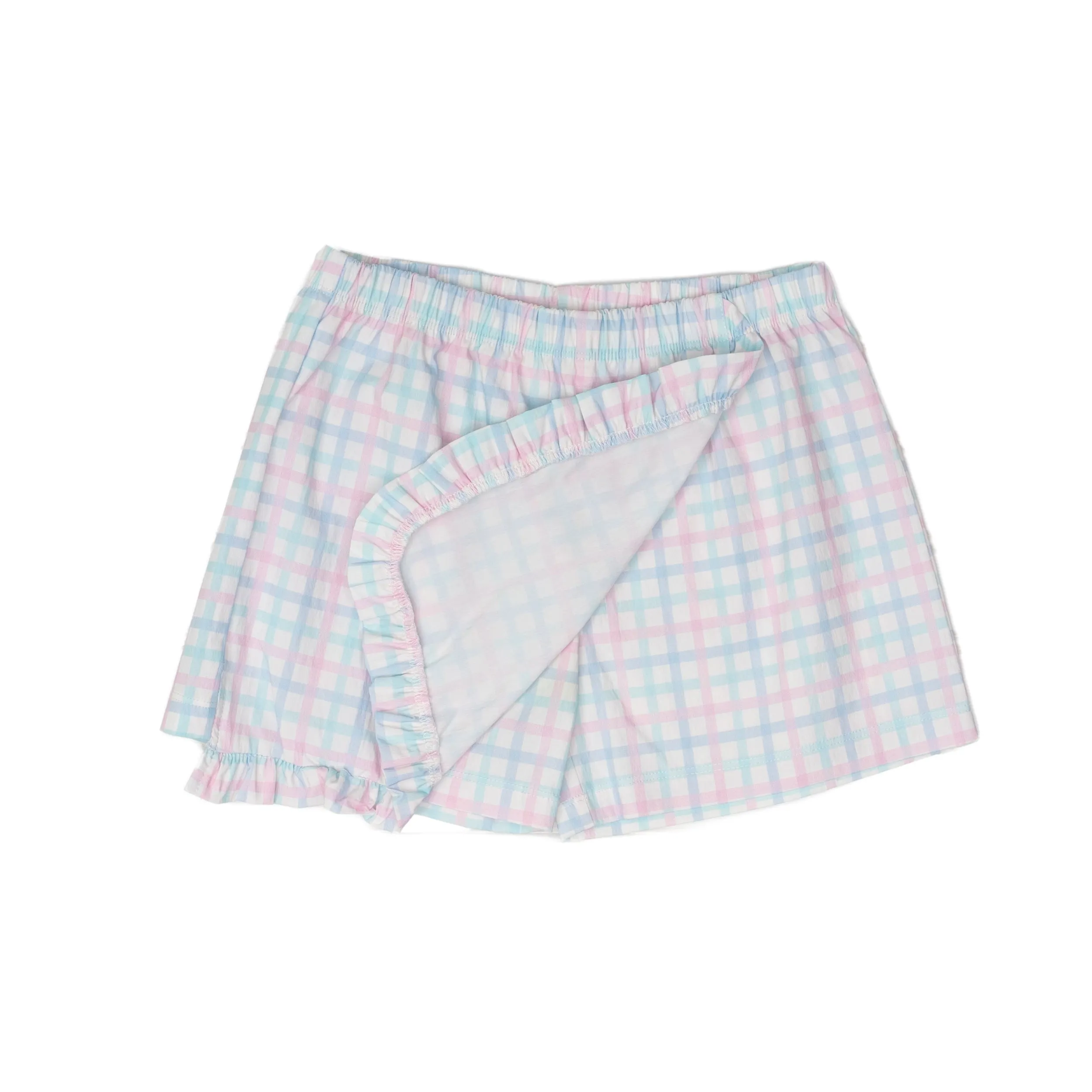 Pastel Plaid Evelyn Skort