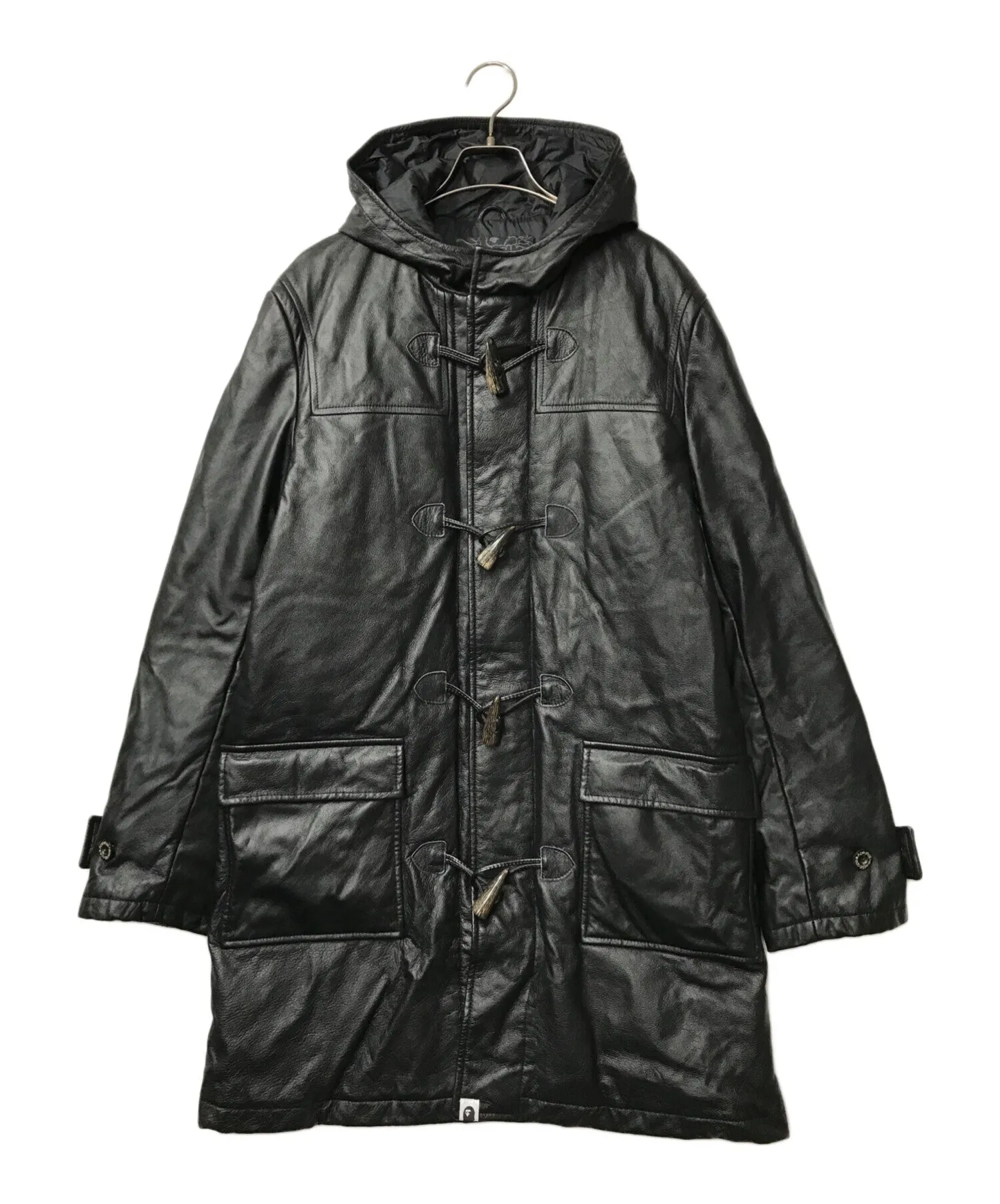 [Pre-owned] A BATHING APE Cow Leather Duffle Down Coat A BATHING APE Abasing Ape Nowhere