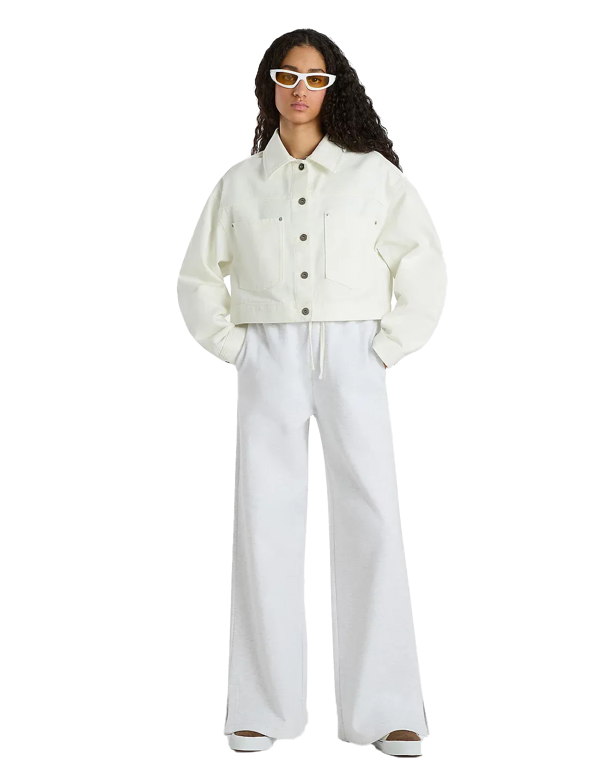 Raynes Crop Trucker Jacket in Marshmallow