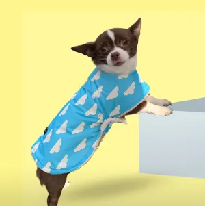 Sherpa Lined Windbreaker Dog Coat - Cloud