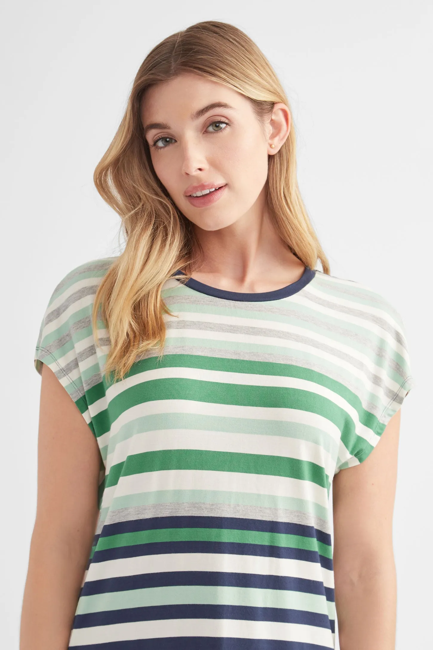 T-shirt semi-ajusté rayé - Femme